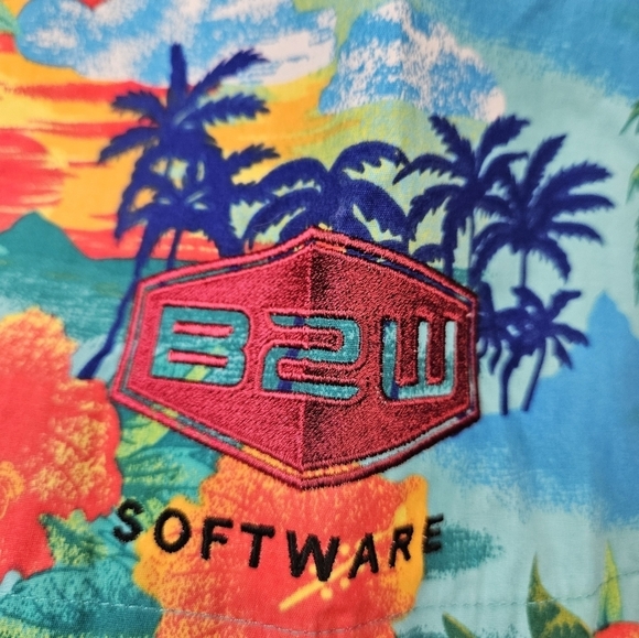 Blue Generation Colorful Tropical Button Front Hawaiian Shirt Size XL Men's F71 - Picture 5 of 11